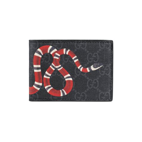 gucci men's black wallet|Gucci men's wallet snake.